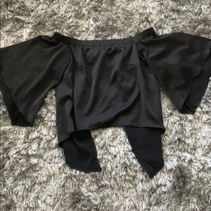Off the shoulder black top